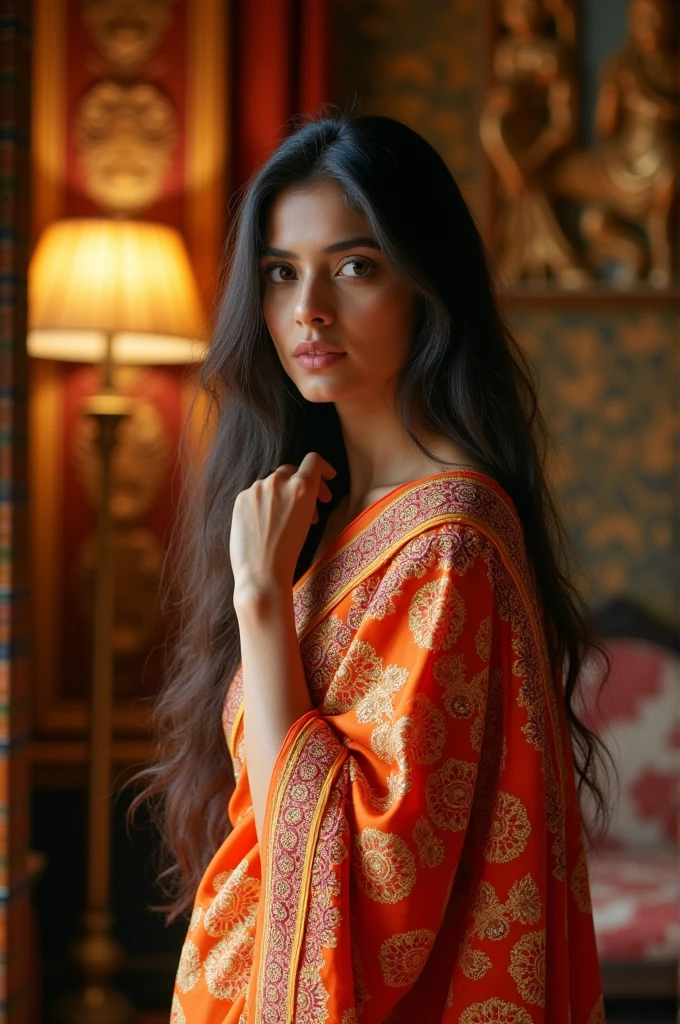 A beautiful girl wear saree 