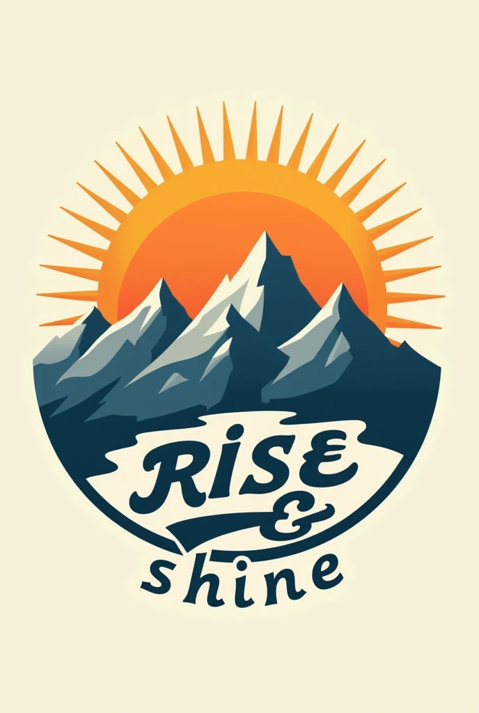 Sunrise Symbol: Incorporate a stylized sun partially rising above the horizon. Use warm, vibrant colors like orange and yellow to represent positivity and a new beginning.
Mountain Peaks: Place mountain peaks beneath the rising sun to symbolize overcoming challenges and reaching new heights. Use cool tones like blue or grey to create contrast with the sun.
Typography: Include the channel name "Rise & Shine" in bold, clean, sans-serif font. Position "Rise" slightly elevated compared to "Shine" to emphasize upward movement. The text should be easy to read and modern.
Colors:
Primary Colors: Warm tones (orange, yellow, gold) for the sun.
Secondary Colors: Cool tones (blue, grey) for the mountains, with white or light grey for the background.
Shape: Use a circular or badge-style design with the sun and mountains inside a circle, ensuring the logo is compact and versatile.
Additional Details: Add subtle rays of light extending from the sun to enhance the sense of radiance and energy. Consider a slight gradient effect on the sun to add depth and dimension.