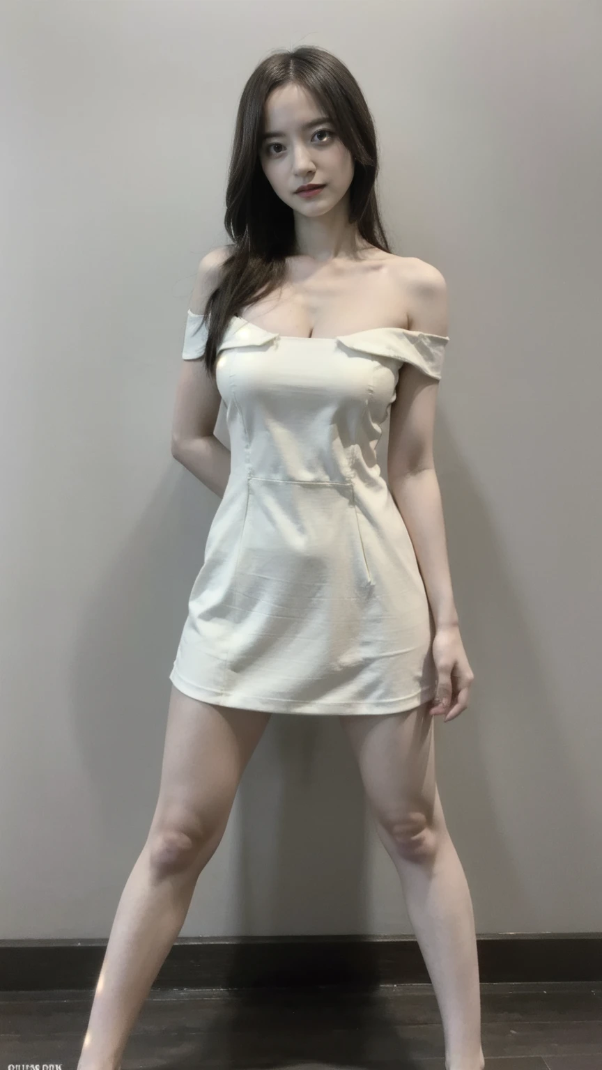 Blanca Niebes with a mini dress