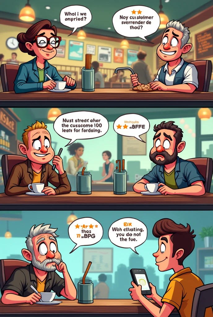 comic strip about the rates of the customer