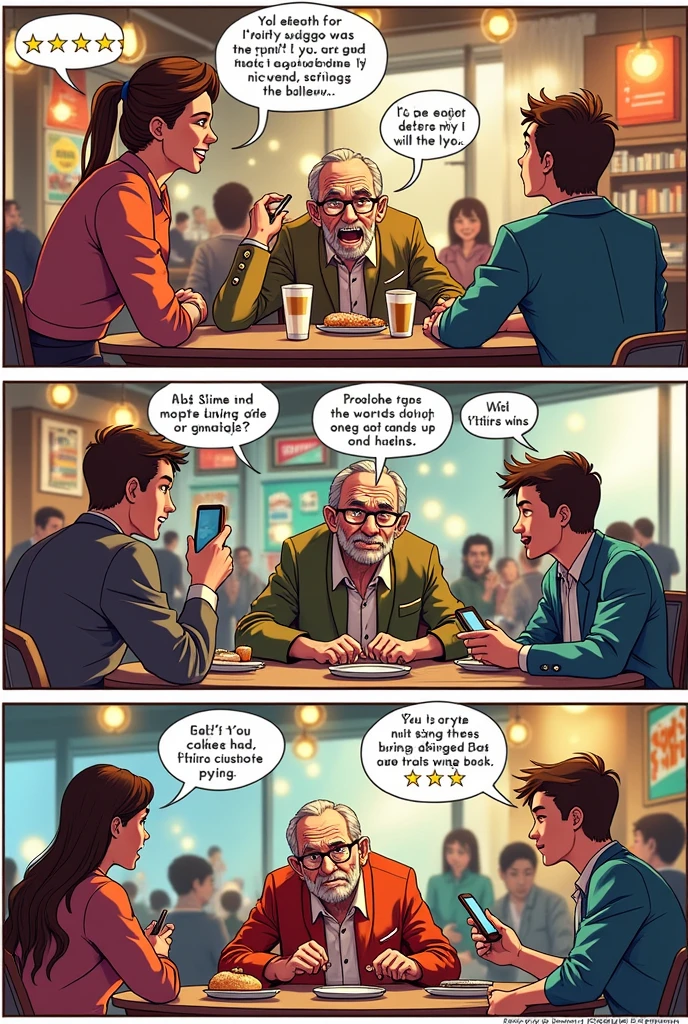 comic strip about the rates of the customer 