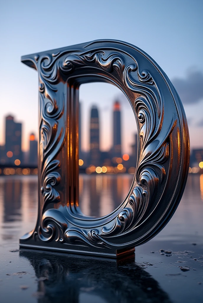 Metallic Symbol D written Dunju Reno on top of its bottom 