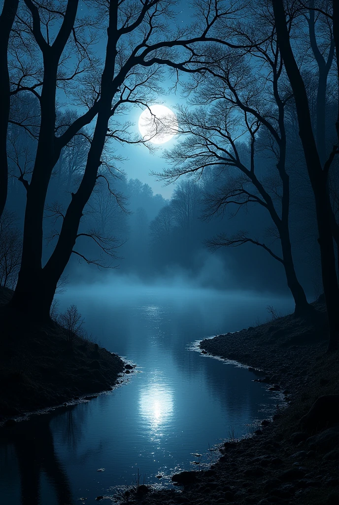 Dark Night nature landscape photo 