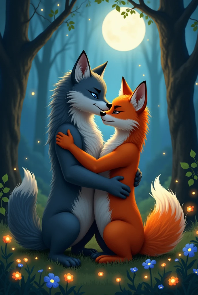 A furry having sex with another furry reaching climax
