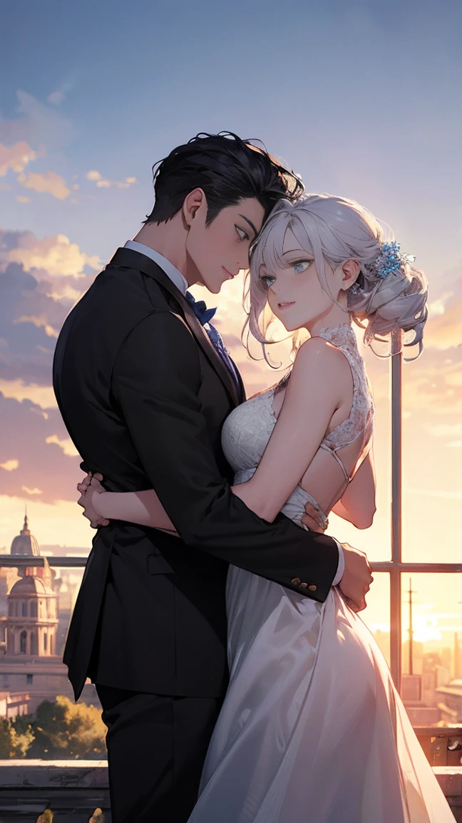 จักรพรรดิromeันคอนสแตนตินมหาราช((Black-haired man,blue eyes)). The great emperor and the beautiful woman named Serdika((White-haired woman,blue eyes)), beloved by the จักรพรรดิromeันคอนสแตนตินมหาราช. Happy couple. The bond of eternal love. Mutual love. Pure Love. romantic, sunset, Only return, Realistic, fresh breeze of early summer.“romeของฉันคือเซอร์ดิกา” ด้วยความรัก.rome.งดงามและmelodic. Amazing. With admiration for Sofia, Bulgaria.epic. melodic.Amazing , View background. in the city. It's so beautiful.. high resolution. High quality. high resolution. digital art. It's so beautiful.. high resolution. High quality. high resolution. digital art.