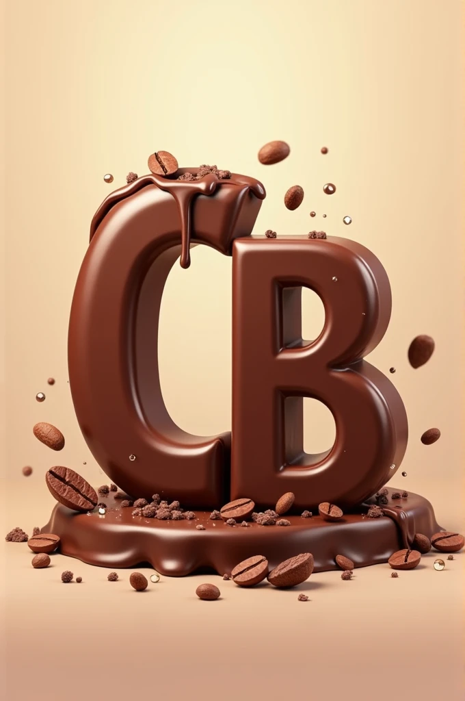 Create a logo of CB in chocolate bar