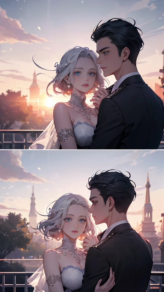จักรพรรดิromeันคอนสแตนตินมหาราช((Black-haired man,blue eyes)). The great emperor and the beautiful woman named Serdika((White-haired woman,blue eyes)), beloved by the จักรพรรดิromeันคอนสแตนตินมหาราช. Happy couple. The bond of eternal love. Mutual love. Pure Love. romantic, sunset, Only return, Realistic, fresh breeze of early summer.“romeของฉันคือเซอร์ดิกา” ด้วยความรัก.rome.งดงามและmelodic. Amazing. With admiration for Sofia, Bulgaria.epic. melodic.Amazing , View background. in the city. It's so beautiful.. high resolution. High quality. high resolution. digital art. It's so beautiful.. high resolution. High quality. high resolution. digital art.
