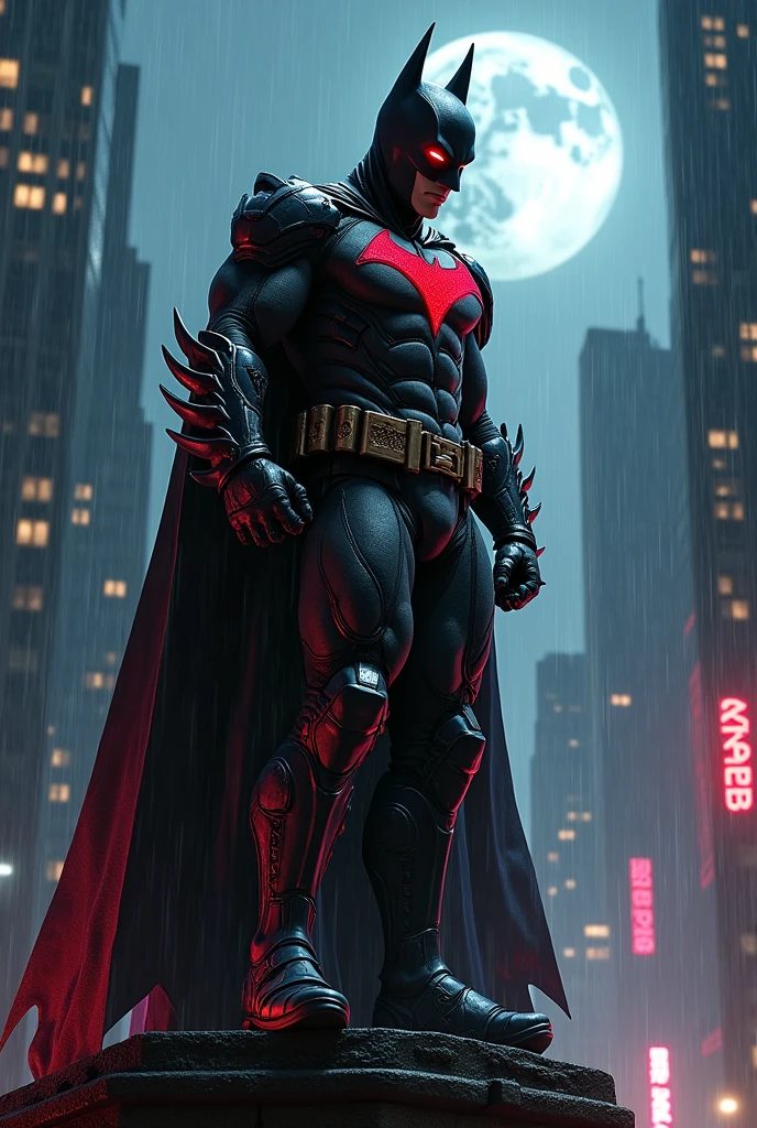 Generate batman fuzed with shadow the hedgehog