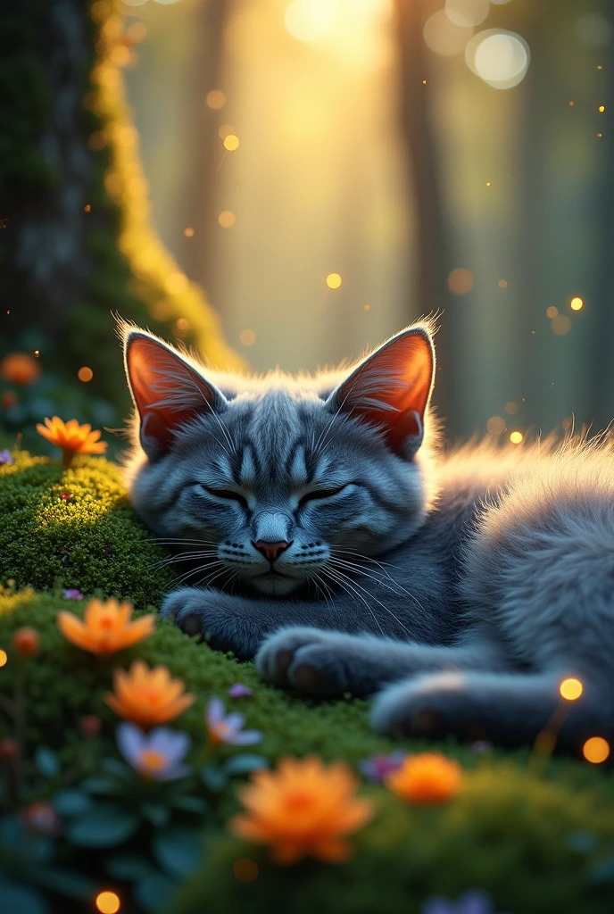 Fantastic cat sleeping