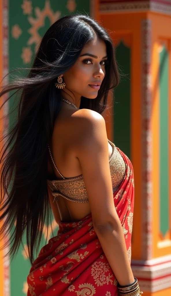 Big boob  indian girl with long black hair. 