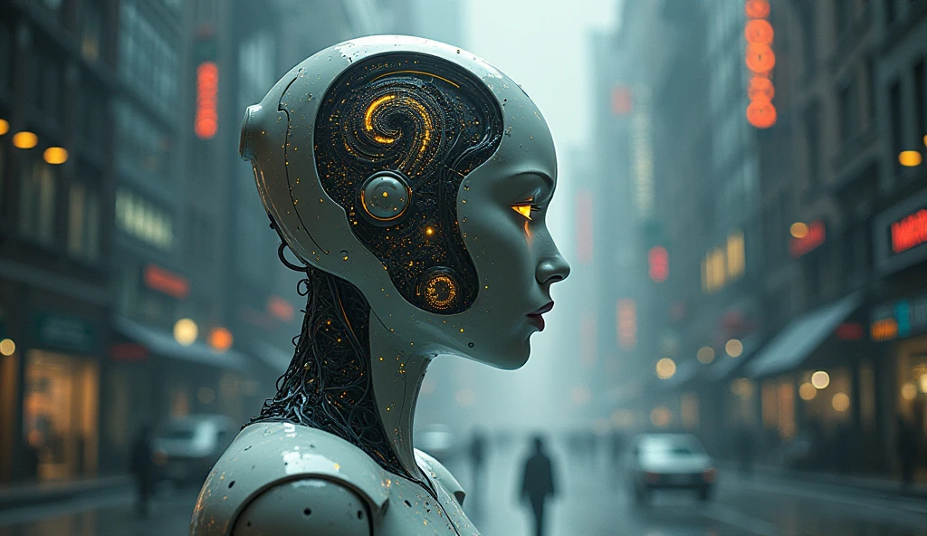 Generate a concept in AI,AI,Reach out,Half Body,Surreal,