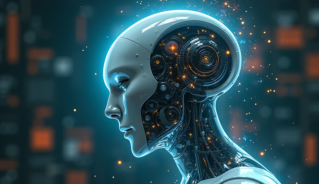 Generate a concept in AI,AI,Reach out,Half Body,Surreal,
