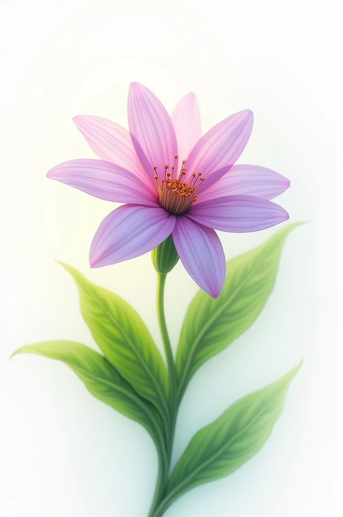 A pretty flower drawn in a white screen