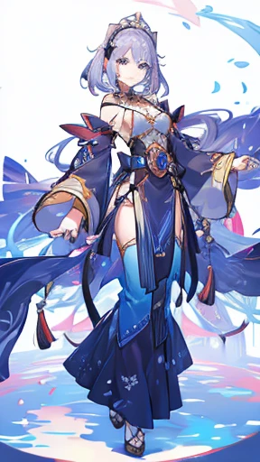 male beard Young man standing with upper body visible. painter,uncle Background white Transparent background A beautiful woman with a smile is wearing a generous amount of fabric、Appearing before you。 She looked just like Princess Otohime who lived in Ryugu-jo Palace.