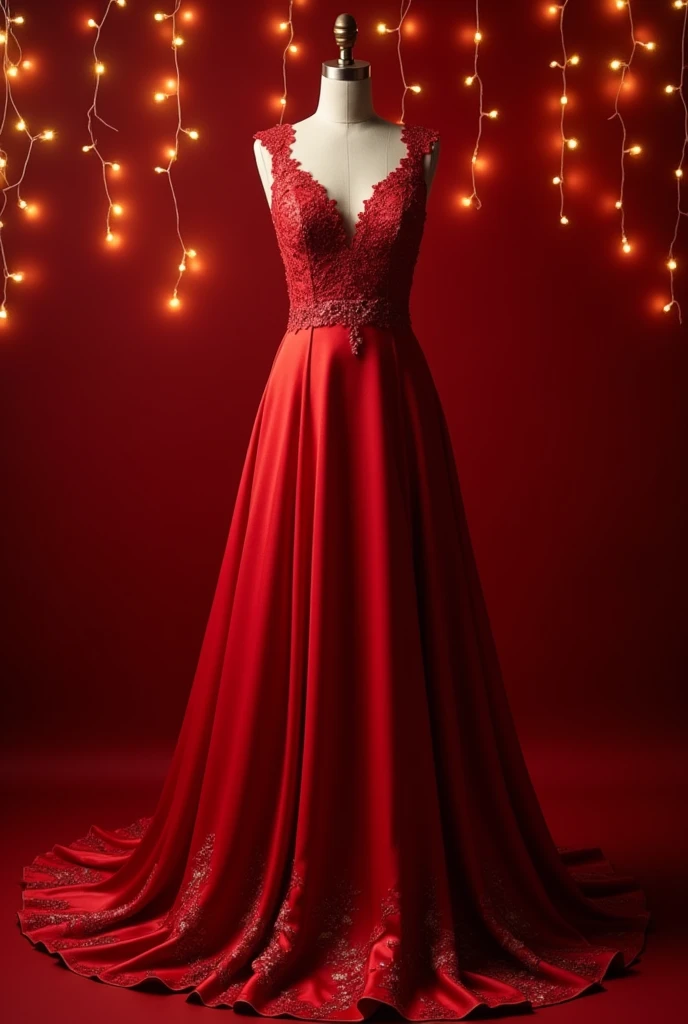 Beautiful dress in front red
