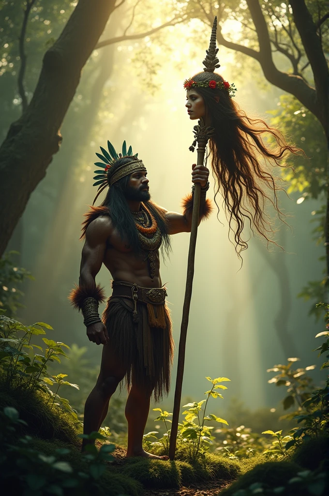 A raputi warrior hang the beautiful princess severed head