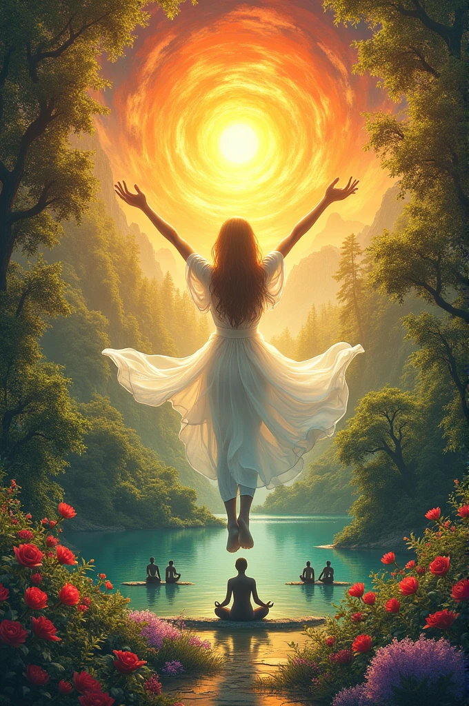 Develop a visual representation that captures my holistic view of life, incorporating elements such as personal growth, relationships, career, health, and spirituality, showcasing their interconnectedness and importance in achieving a balanced and fulfilling life.