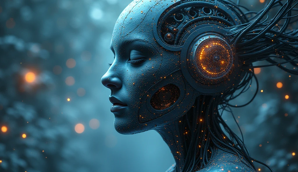Generate a concept in AI,AI,Reach out,Half Body,Surreal,