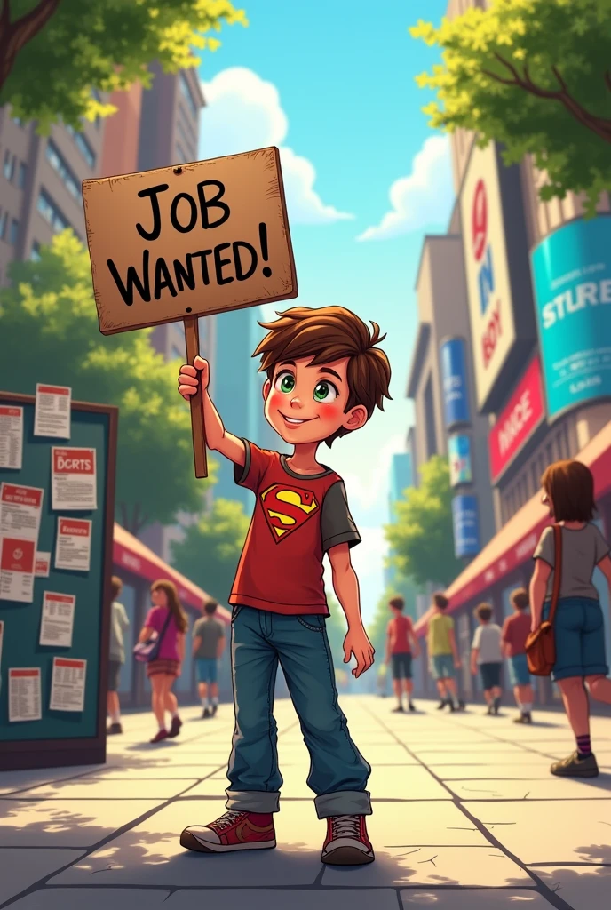 A Boy trying to find a job