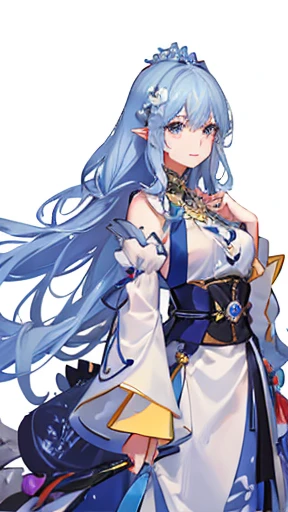 male beard Young man standing with upper body visible. painter,uncle Background white Transparent background A beautiful woman with a smile is wearing a generous amount of fabric、Appearing before you。 She looked just like Princess Otohime who lived in Ryugu-jo Palace.