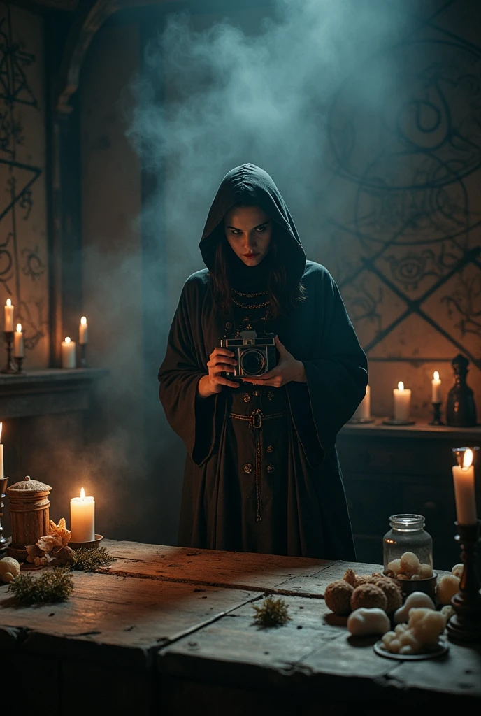 Someone recording black magic