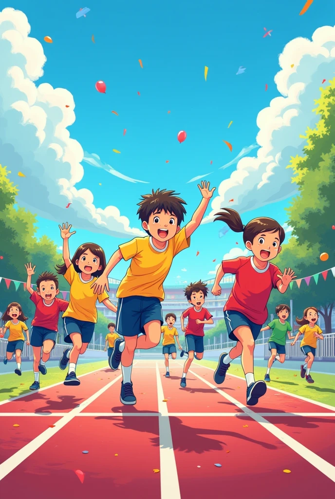 Junior high school third grade sports day poster