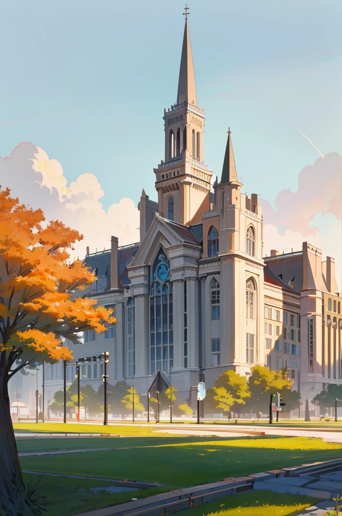 (masterpiece, best quality), Modern design , photography, Nostalgia, Ultra Detailed, morning, Stunning scenery, Urban,Harvard , Nostalgia之情 ,University campus ,Suitable resolution