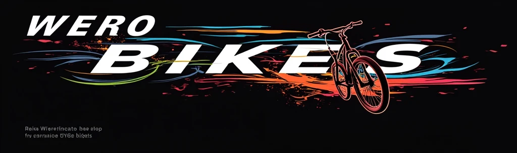 a colorful dynamic freestyle biker team logo for WERO BIKES, racing style font, distinctive stunt bicycle logo, extreme sports, bold colors, high energy, dynamic composition, artistically rendered, vibrant, striking, visually captivating, professional design, digitally painted, masterpiece, best quality, 4k, ultra-detailed,HD