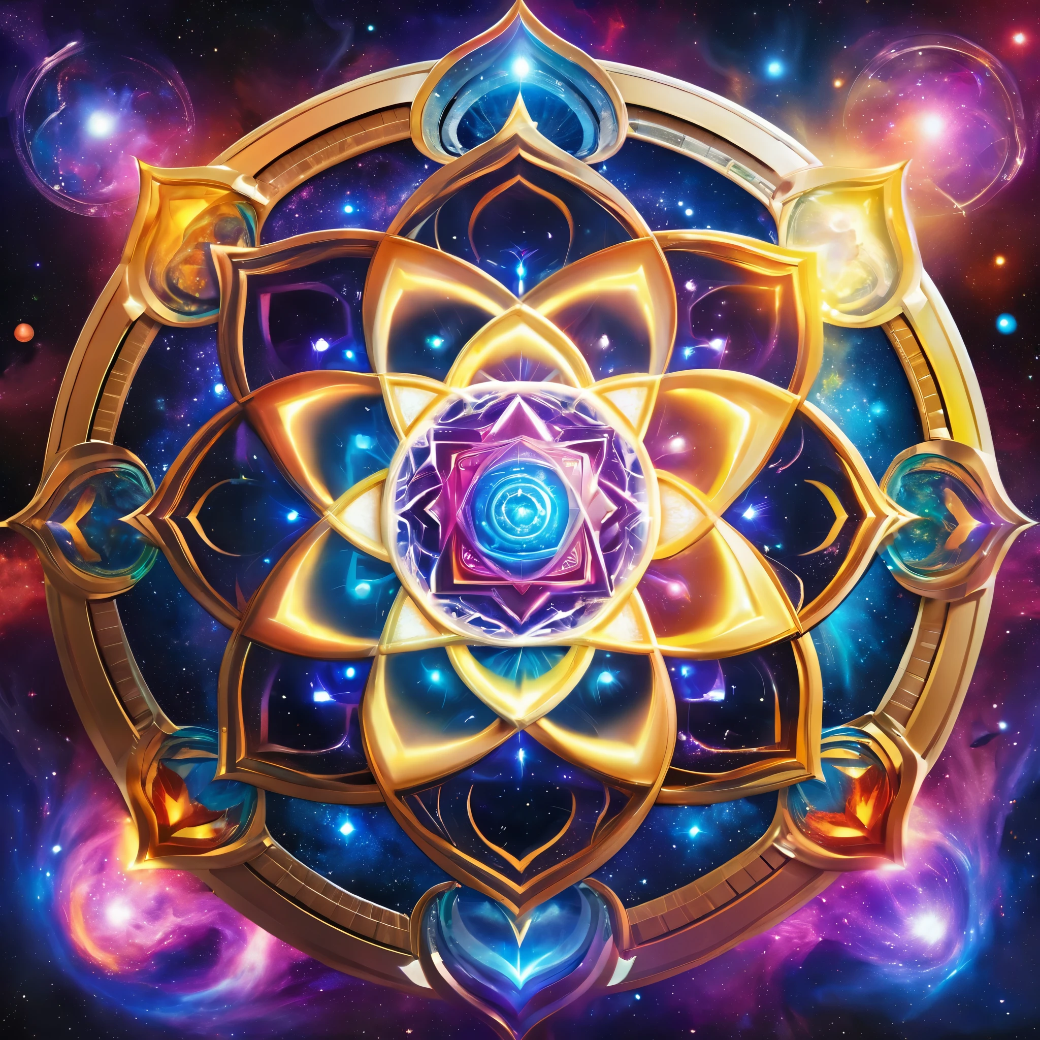 Cosmic energy, texture, icon，three-dimensional，Chakra，simple