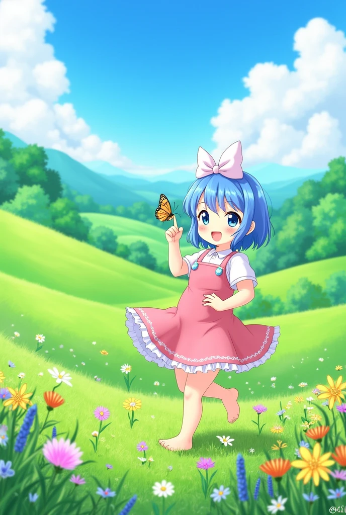 Blue haired anime ??? with skirt