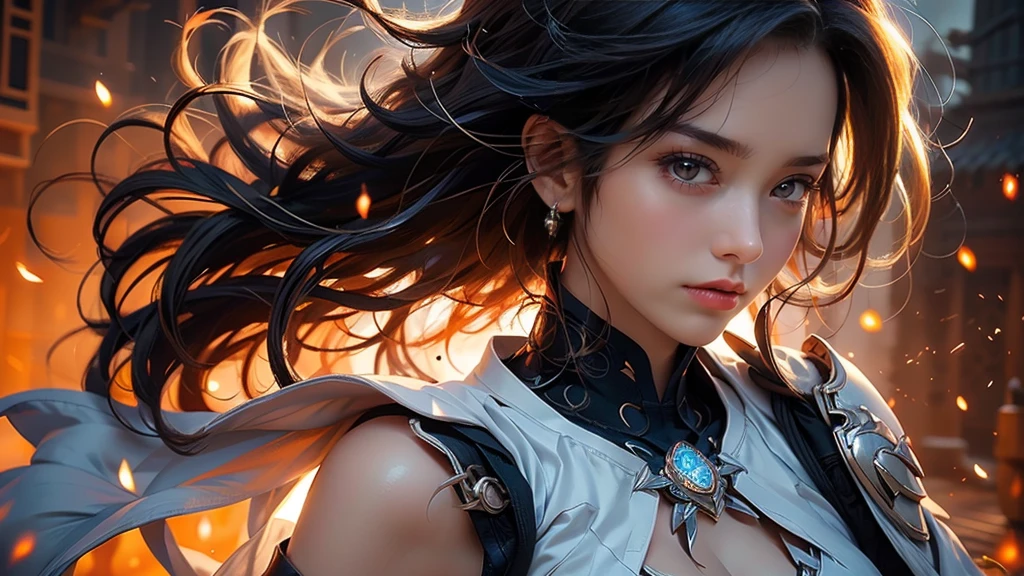 ((best qualtiy)), ((tmasterpiece)), ((Realistis)), (A detailed), (realisticlying:1.5),illusory engine, (High detail: 1.9),(femele:1.4),(big breasts beautiful: 1.4),(carismatic:1.3), (Large breasts), beuaty girl,Exquisite armor,beauitful face, looking at viewert, dynamicposes, In the background is a Greek temple,starrysky,hdr, Ray traching, NVIDIA RTX, Hyper-Resolution, Unreal 5, sub surface scattering, PBR textures, Post-processing, Anisotropic filtering, depth of fields, Maximum clarity and sharpness, trichotomy,8K original,(Luminous Particle:1.4),(VerydetailedCG,Unity 8k壁纸,cinmatic lighting,lens flare glow),Reflectors,Sharp focus,