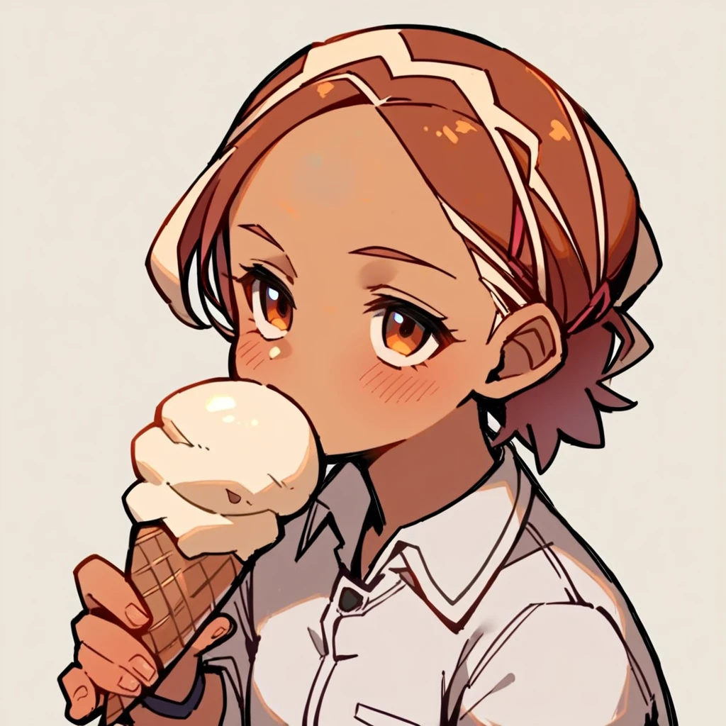 score_9,score_8_up,score_7_up,score_6_up,score_5_up,score_4_up rating_questionable, source_anime, ice cream boy, chocolate ice cream inspired design, ice cream inspired outfit