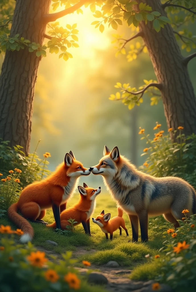 FOXES AND WOLVES IN PEACE