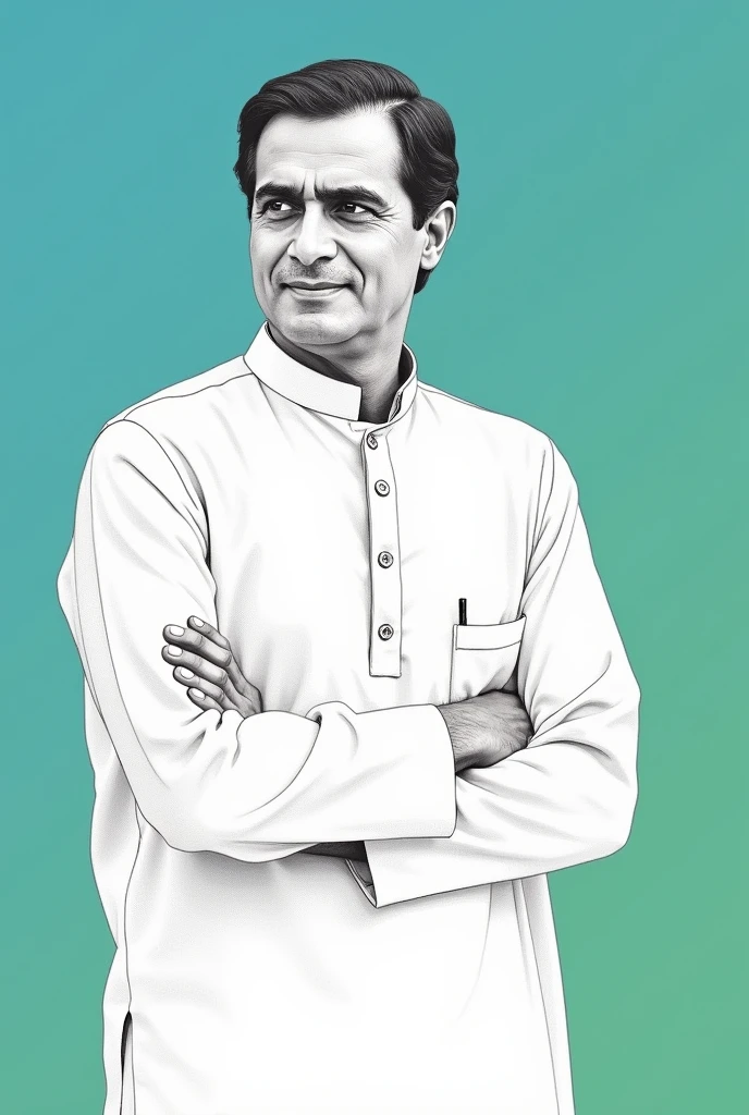 Younger 
Rajiv gandhi sketch with solid background 
