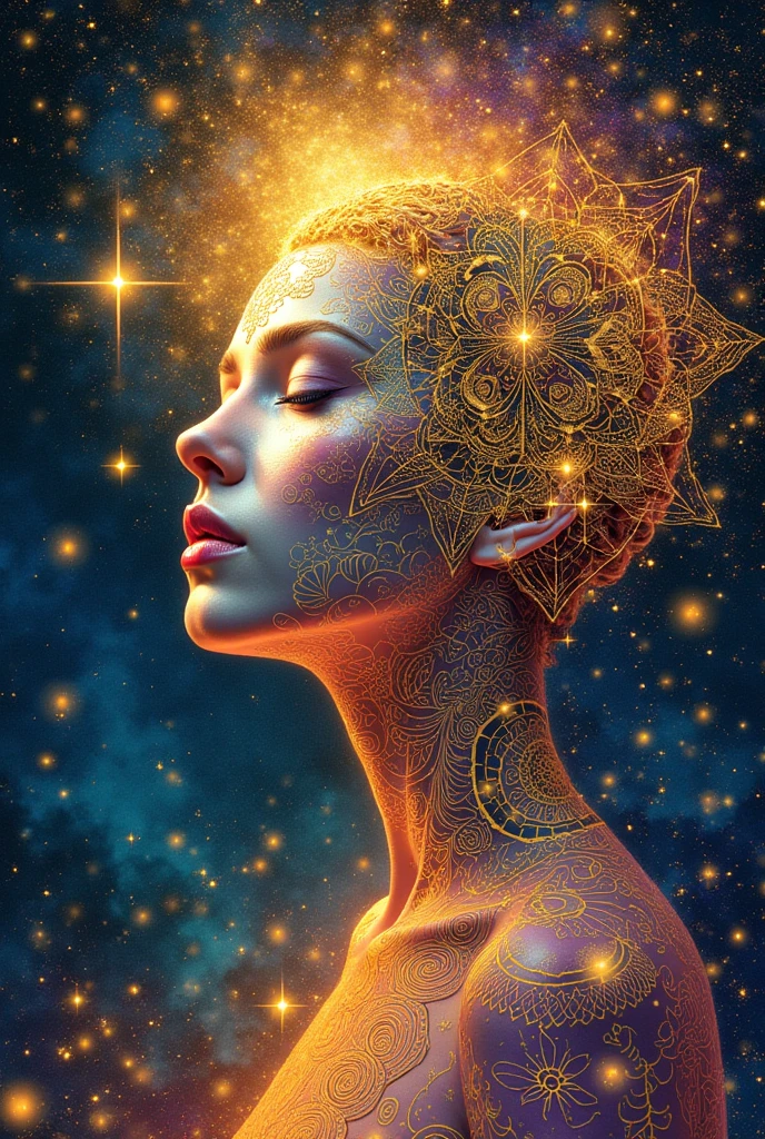 Perfect NwsjMajic,(masterpiece, Highest quality, Highest quality, Official Art, beautiful and aesthetic:1.2), (One person), Very detailed,colorful,Most detailed, Official Art, unity 8k wallpaper, Super detailed, beautiful and aesthetic, beautiful, masterpiece, Highest quality, (zenTangle, Mandala, Tangle, enTangle) ,Holy Light,Gold foil,Gold leaf art,Sparkly Painting,