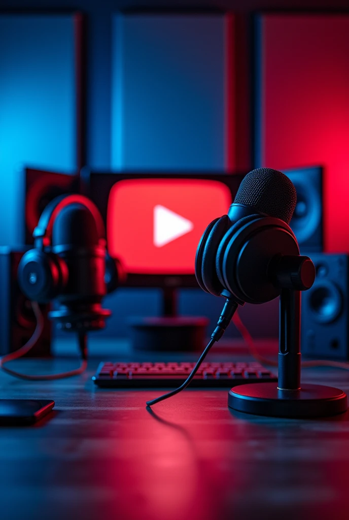 Generate a cover image for my YouTube channel,with the following background theme, a pod cast type studio, with YouTube symbol, and the following phrase written in the image is CARA.Ablaze