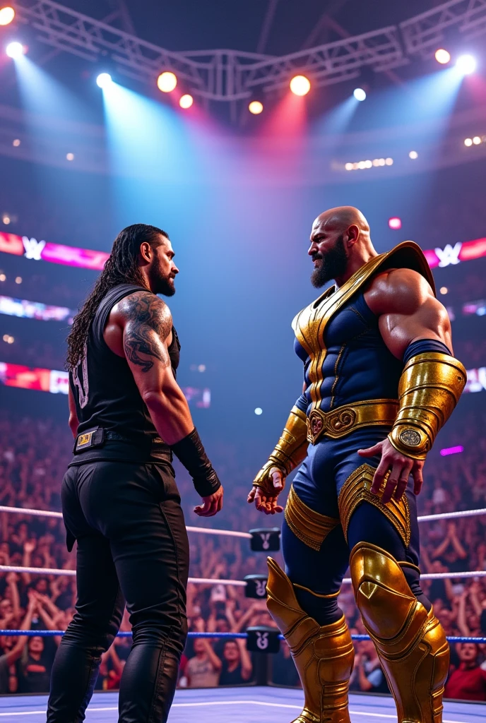 Roman reings thanos fight wwe