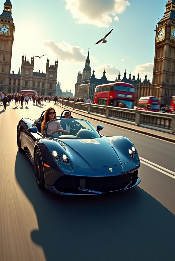 Drive car in the London city