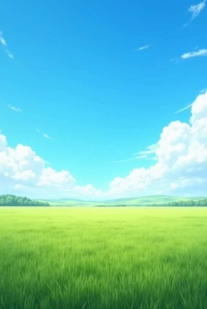 Make a blue sky and flat land, makes the grund green and makes its without flowers just a flat sky with some clouds