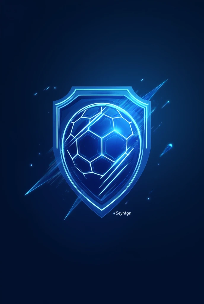Futuristic blue soccer team logo