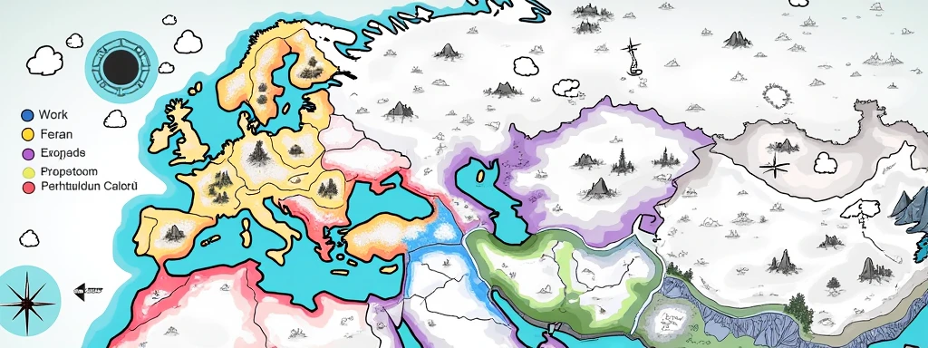 game map, Hyrule, Ancient Fantasy Regional Map, Highly detailed map,Detailed Map, Height Map,world map、Isekai Map、Map of the Kingdom、Otherworldly Adventure,K HD、meticulous、Ground View、Spread up,pixel art , There are 3 major countries of the human race, the blue line, the red border, the yellow border, and beside the yellow border is the sea, with a very deep black hole in the middle of the sea, the green line is the forest area, and the dark green is the very dense forest area, which is the place of the Elf race, and the purple area is the Demon race area, which is a desolate, polluted land, and the white border area is the high mountain area, the snowy area of the Dragon race.
