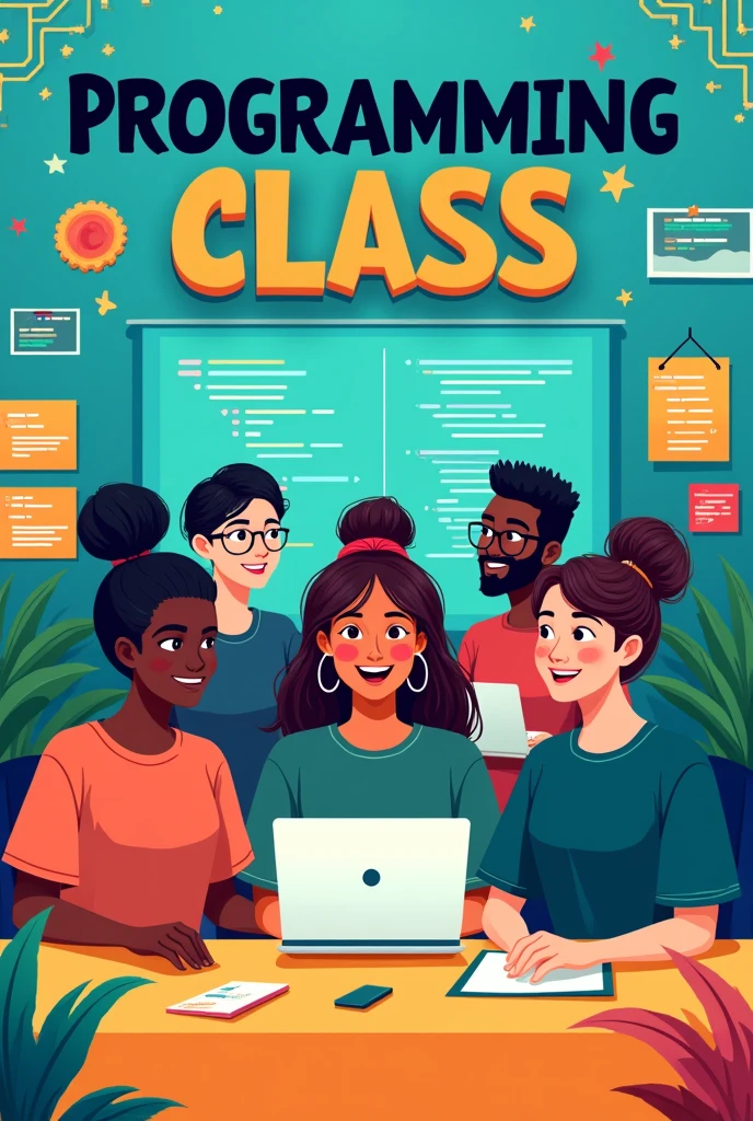 I want to create a title for the announcement.。In the middle it says Programming Class to make it easier to understand.