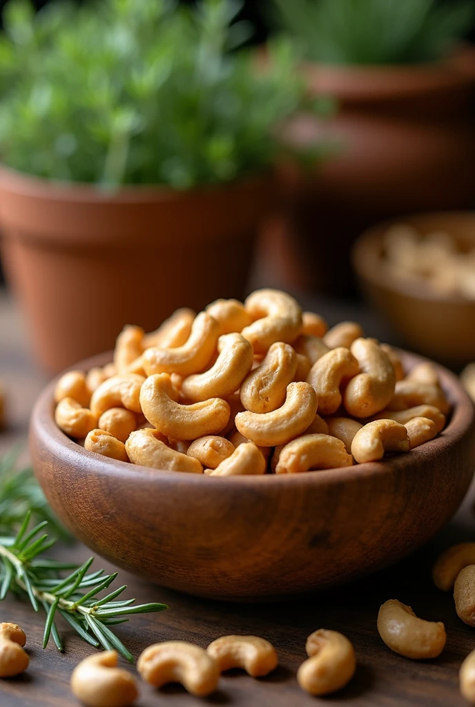 salted cashew nuts in a bowl