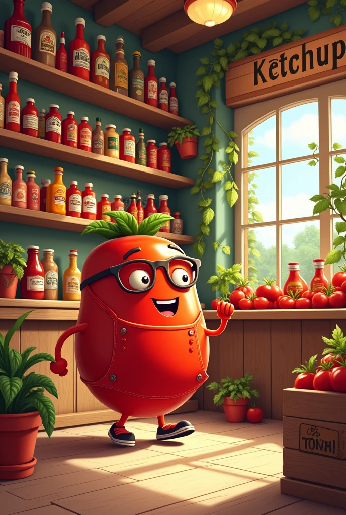 A ketchup shop with ketchup is tomatoes 🍅