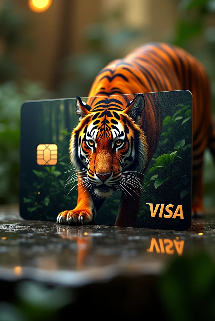 Credit card name awareness credit card with the name of obeima card with a tiger