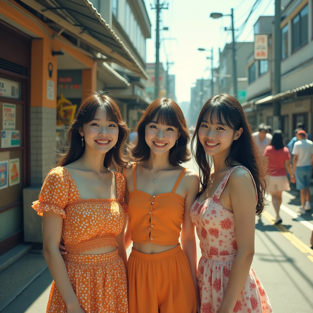 
((masterpiece、Highest quality))、Beautiful girls gather.、Three girls in summer clothes、clothes、(Showa Retro:1.2)、(Detailed and cute face:1.3)、(Poor conditions、Japan's poor neighborhoods、Dim and unsanitary、Standing Bar、みんなで楽しくdiet、Crumbling shopping mall)、屋台のdiet店、stage、sewage、Dirty shop、street vendors、Unsanitary and abandoned city、smile、diet、Poor person々