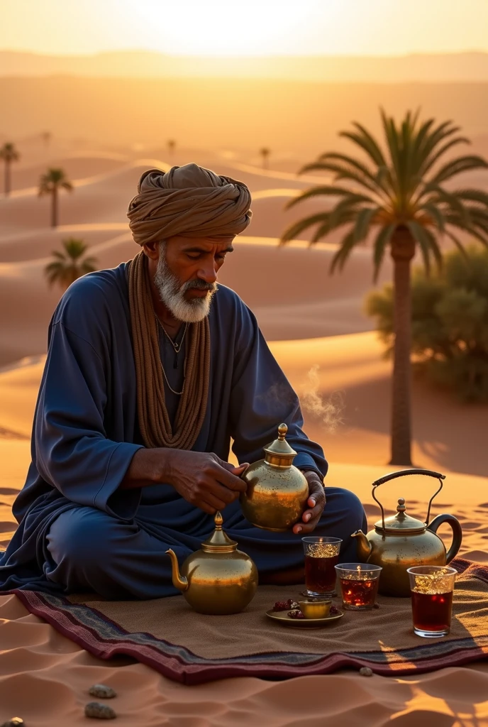 Tuareg making tea