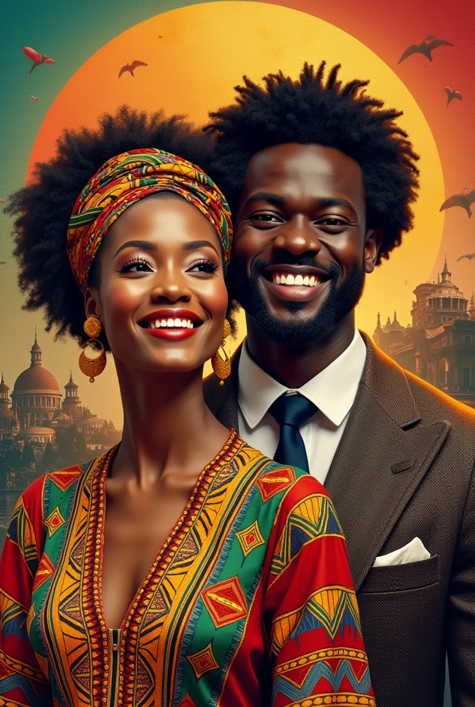 Create a poster featuring many African celebrities