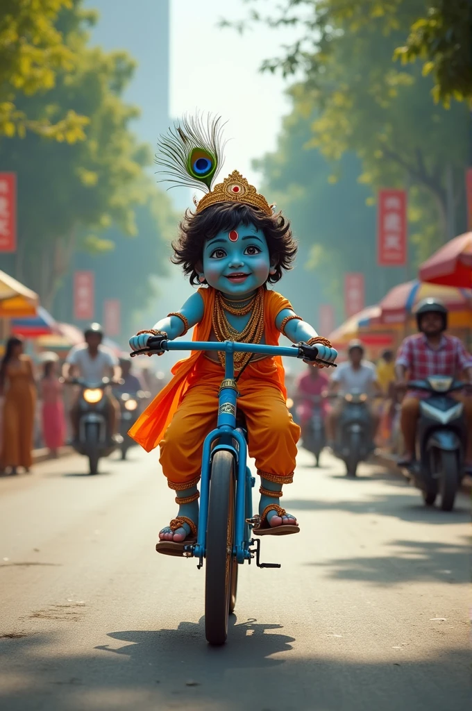 krishna is driving tempo