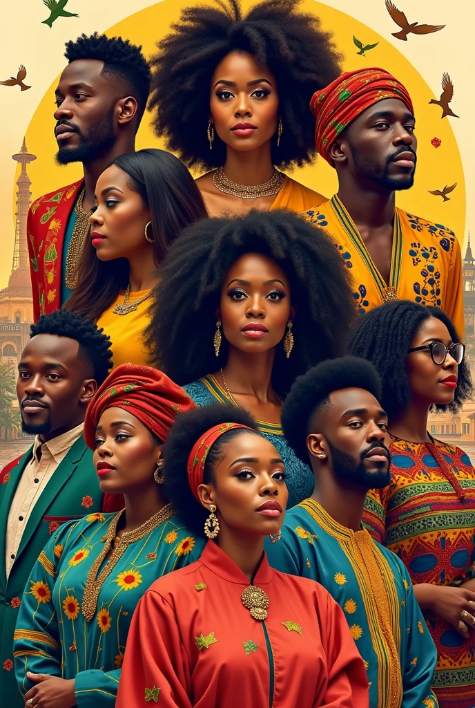 Poster featuring many African celebrities